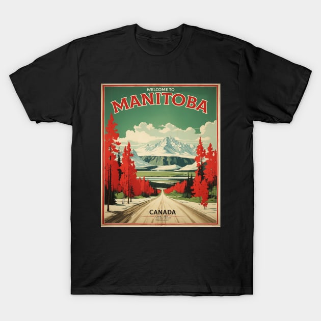 Manitoba Canada Vintage Poster Tourism 2 T-Shirt by TravelersGems